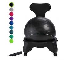 TQ Balance Ball Chair Stabilità dellesercizio Palla Yoga Sedia ergonomica Premium per la casa e la scrivania con Pompa ad Aria