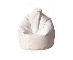 13Casa Dea Poltrona a Sacco, finta pelle, Bianco, 70 x 110 cm