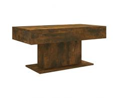 vidaXL Tavolino da Salotto Rovere Fumo 96x50x45cm in Legno Multistrato