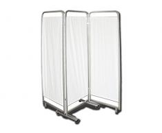 GIMA 45580 Paravento 3 Ante con 3 Tele Lino Bianco, 180 cm Altezza x 180 cm Larghezza