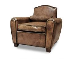 Casa Padrino Poltrona da salotto in pelle di bufalo di lusso Tan - Chaise longue - Vintage