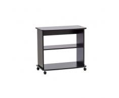 Relax e Design Mobile Carrello Nero H.71 L.75 P.40, Porta TV, Stampante, Hi-Fi, Playstation