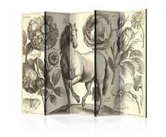 murando Paravento Vintage 225x172 cm Stampa unilaterale su Tela in TNT Parete Divisoria Interno Separatore Stanza Pieghevole Decorazioni Grigio g-C-0036-z-c