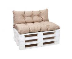 Cuscini per pallet, cuscini per divani in pallet, cuscini per sedie,cuscini per pallet economici, cuscini da giardino, cuscini impermeabili (beige, Cuscini:120x60cm)