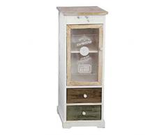 Gicos Mobile Vetrina Legno 1 Ante e 2 Cassetti cm.32x29x89