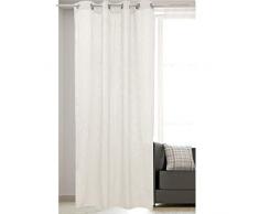 JEMIDI tenda con occhielli, effetto lino, colore ecru