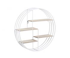 AC Design Furniture Scaffale Nadine, Legno, Bianco, 10 x 45 x 45 cm