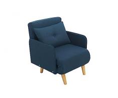 ITALFROM Divano Poltrona Letto Light Sofa 65x73x81cm colore BLU 1 Piazza