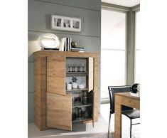 CREDENZA CLASSICA 4 ANTE LEGNO ROVERE MIELE