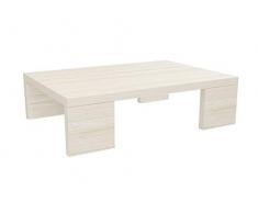 VE.CA-Italy Tavolino Moderno Basso Salotto Moderno in Legno Bianco Larice Modern Coffe