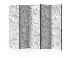 murando Paravento 3D Ottico 225x172 cm Stampa unilaterale su Tela in TNT Parete Divisoria Interno Separatore Stanza Pieghevole Decorazioni Bianco a-B-0063-z-c