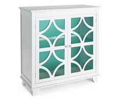 Giantex Mobile Cucina, Armadietto da Cucina con 2 Ante In Vetro, Mobile Buffet Dispensa Cucina, per Corridoio, Soggiorno, Sala da Pranzo, 90 X 39,5 X 96,5 cm, 3 Colori(verde)