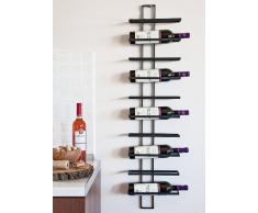 Dies - Scaffalatura portabottiglie di vino a muro, capienza totale 10 bottiglie, 116 cm