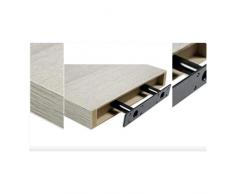 Kasahome Mensola da Muro Forma Quadrata in legno MDF Staffa Scomparsa Mensole Arredo Casa Ufficio Negozio Colore Bianco o Olmo25x25 cm (Olmo)