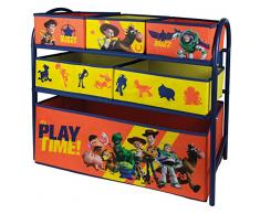 URBN Toys, scaffale a 6 cassetti, in metallo, motivo Disney e Marvel, 65 x 28 x 63 cm, scatole per la conservazione dei giocattoli, 3 opzioni disponibili Toy Story