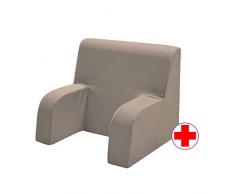 Poltrona letto comodone DISPOSITIVO MEDICO, schienale ortopedico o poltrona sanitaria con tessuto sfoderabile e lavabile. Poltrona da letto per anziani o allattamento. Poggia schiena letto