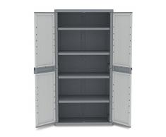 Terry 1002563 Armadio Alto in Plastica XL, Grigio Chiaro/Grigio Scuro