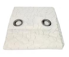 dolcecasabiancheria Tenda a Pannello con passanti in metallo 140x290 Riviera ricamata Infinity crema
