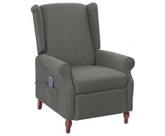 Tidyard Poltrona,Massaggiante,Massaggio,Relax,Reclinabile,da TV,in Tessuto,con Poggiapiedi,per Soggiorno,75x90x101 cm,Poltrona Relax Reclinabile,Poltrona da TV,Poltrona per Anziani,Poltrona Relax