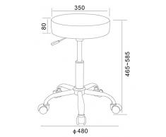 SixBros. Sgabello imbottito per ufficio studio medico ambulatorio stoffa marrone - M-95027-3/2344