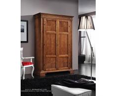 Estea Mobili - ARMADIO DISPENSA CON MENSOLE E 2 CASSETTI INTERNI LEGNO MASSELLO l 143 P 56 H 210 - H111 - Come foto