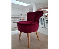 POLTRONCINA PARIGI VELVET BORDEAUX 45 * 45 * 61CM