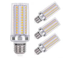 SanGlory 4 Pezzi Lampadine LED E27 15W Equivalenti a 120W, Lampade Mais E27 Luce Calda 3000K 1720LM Alta luminosità e Risparmio Energetico Non Dimmerabile (E27 LED Calda)