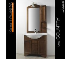 Kiamami Valentina MOBILE ARREDO BAGNO IN ARTE POVERA DA 85 CM CON PENSILE