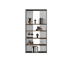 TOMYEUS Libreria da Parete Semplice libreria a Pavimento a soffitto in Ferro battuto in Ferro battuto for Ufficio Armadio divisorio for Board Rack in Stile Industriale Display Rack Libreria Verticale
