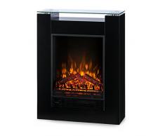 Klarstein Camino Elettrico, Caminetto Elettrico 1800 W, Camino Finto a Riscaldamento Elettrico a Basso Consumo, Fuoco Finto LED, Spazio per Legna, Termocamino con Telecomando, Termostato e Timer