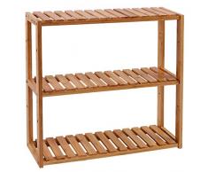 Songmics BCB13Y - Scaffale a Ripiani, 60 x 15 x 54 cm, Arancione