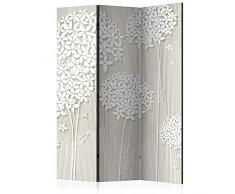 murando Paravento Fiori 135x172 cm Stampa unilaterale su tela in TNT Parete Divisoria Interno Separatore Pieghevole Decorazioni Natura beige b-C-0008-z-b