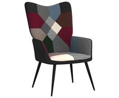vidaXL Poltrona Relax in Tessuto Patchwork