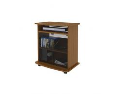 Carrello porta Tv colore noce con vetrina Cm 62x40xH 73
