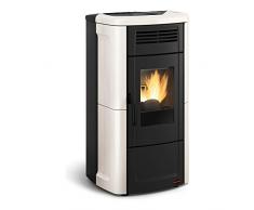 La Nordica - Extraflame Stufa a pellet Novella Plus Evo (10,3 kW) Ceramica Avorio