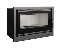 KRATKI Camino da incasso Arke 75 fi 150 mm, cassetta chiusa | peso 115 kg, dimensioni in cm: altezza 57,20 x larghezza 82 x profondità 47 cm | Combustibile: legna, potenza calorifica nominale 8 kW