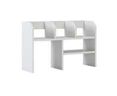 Libreria Scaffale Scaffale for libreria Scaffale for ufficio Scaffale piccolo for soggiorno Scaffale for scrivania multistrato Scaffale for libri in legno, bianco Organizzazione di CD, Riviste, Libri