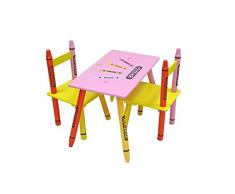 Kiddi Style Pastello Tavolo e 2 Sedie per bambini in Legno