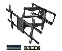 deleyCON Universale TV Staffa a Muro - 32 - 75 Pollici (81-190cm) - Inclinabile Orientabile Fino a 66kg & VESA 600x400mm - Distanza Dalla Parete Variabile TV LCD LED OLED