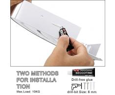 WOSTOO Mensola Angolare per Bagno,Mensole ad Angolo da Bagno Senza Foratura Alluminio Portaoggetti Doccia con 2 Ganci Antiruggine Stand ad Angolo Cucina - 2 Pezzi