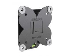 Meliconi Slimstyle Plus 100 S, Supporto TV Parete Fisso Ultra Sottile per TV a Schermo Piatto da 14 a 43, Staffa TV con VESA 75-100, Portata 20 Kg, Nero