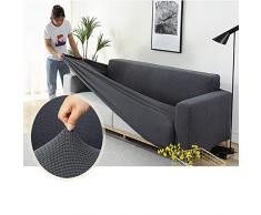 Copridivano Antiscivolo Idrorepellente Copri Poltrona Sofà Cover Antimacchia per Cani Gatti AntiGraffio con Cinturino Elastico Regolabile Divano Protector Fodere Copridivani (230-300cm,Grigio scuro)