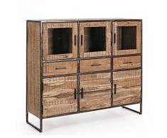 iperbriko Credenza in Legno 6 Ante 3 cassetti Elmer