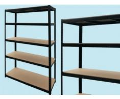 SCAFFALE IN ACCIAIO VERNICIATO 5 PIANI 120X45XH180 BRIXO BLACK 300