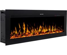 Camino elettrico LED Diamond 115 Aflamo - effetto fiamma realistico con riscaldamento