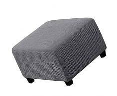 uyeoco Copri Pouf Elasticizzato Copri ottomano Rettangolare Copri Pouf poggiapiedi Divano Copertura Protettiva per poggiapiedi rett Avorio (Color : Dove, Size : 55-65CM)