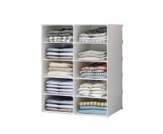 XOKOTAKI Scaffalatura Modulare, Organizzatore di Vestiti per Armadio, Scaffale per Camera, Corridoio. Scaffalature per Casa, Corridoio, Camera da Letto. 10 Moduli.