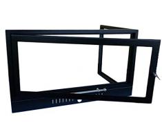 SPORTELLO A L CON VETRO CERAMICO 760° X CAMINO TERMOCAMINO STUFA A LEGNA PORTA (L 68 x 48 H 55)
