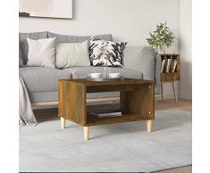 Lechnical Tavolino da Salotto Rovere Fumo 60x40x50cm in Legno Multistrato,Tavolino da Salotto,Tavolino da Salotto Moderno,Tavolino da Caffè per Soggiorno