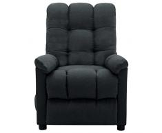 Festnight Poltrona Reclinabile, Poltrona Massaggiante, Poltrona Relax Elettrica, in Tessuto Grigio Scuro
